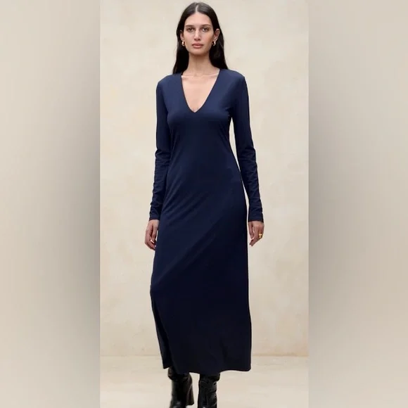 Banana Republic Deep Blue Maxi Dress - Picture 4 of 7